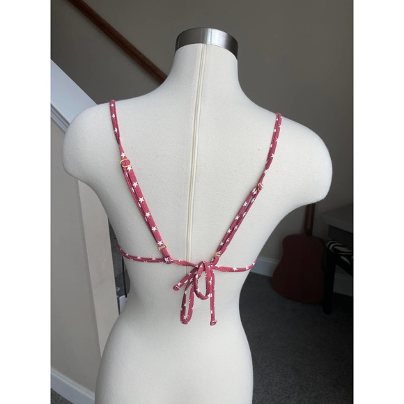 We Wore What Cooper Bow top in Dark Red Vintage Star, Size XL--NWT - Picture 4 of 9